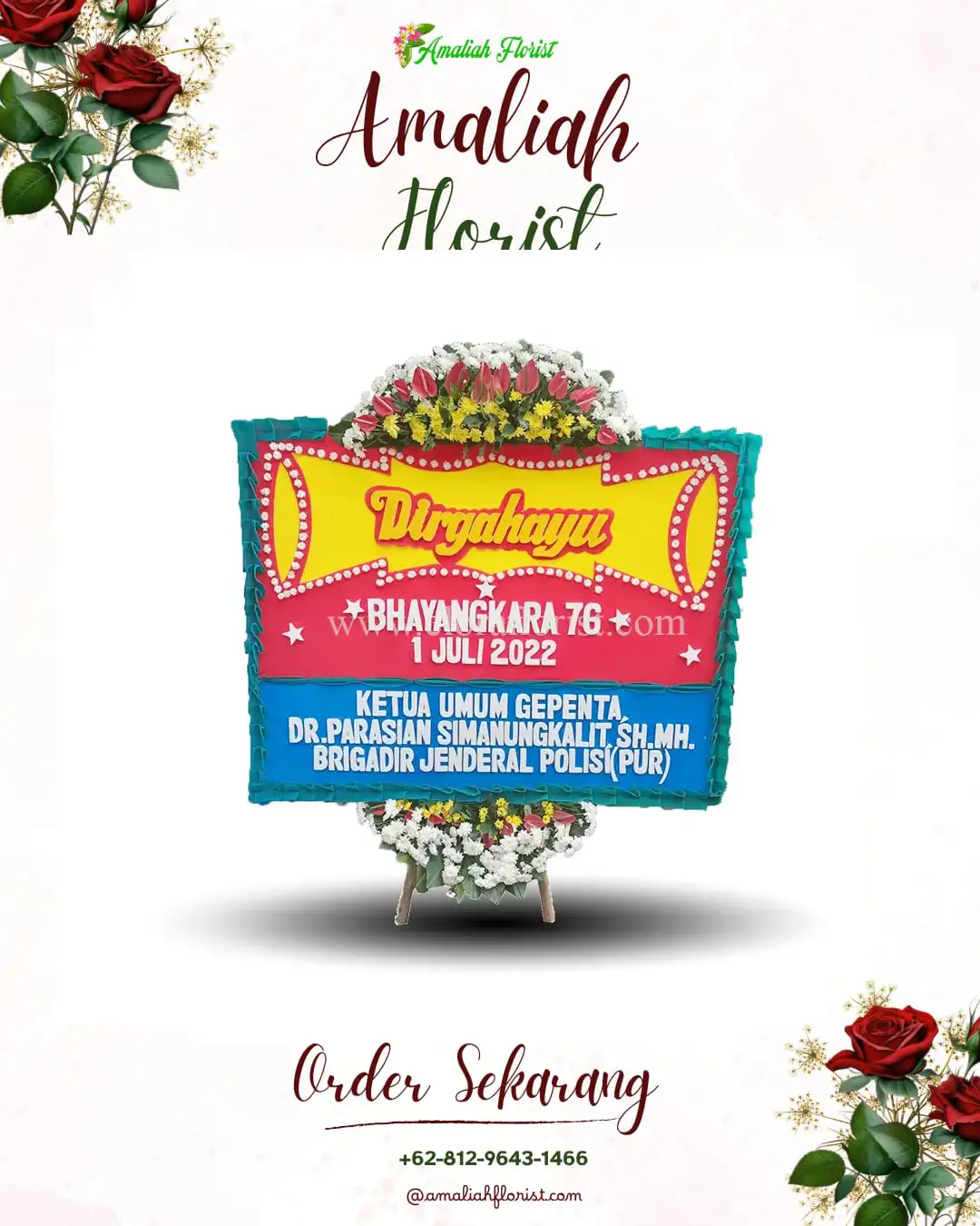 Papan Bunga HUT Ulang Tahun Kramat Pela